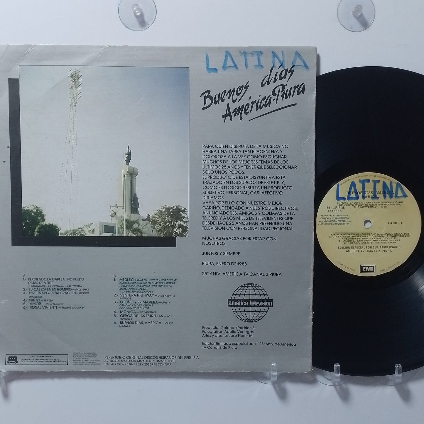 lp Buenos Dias America piura john lennon classic iv america varios made peru 1987 pop rock