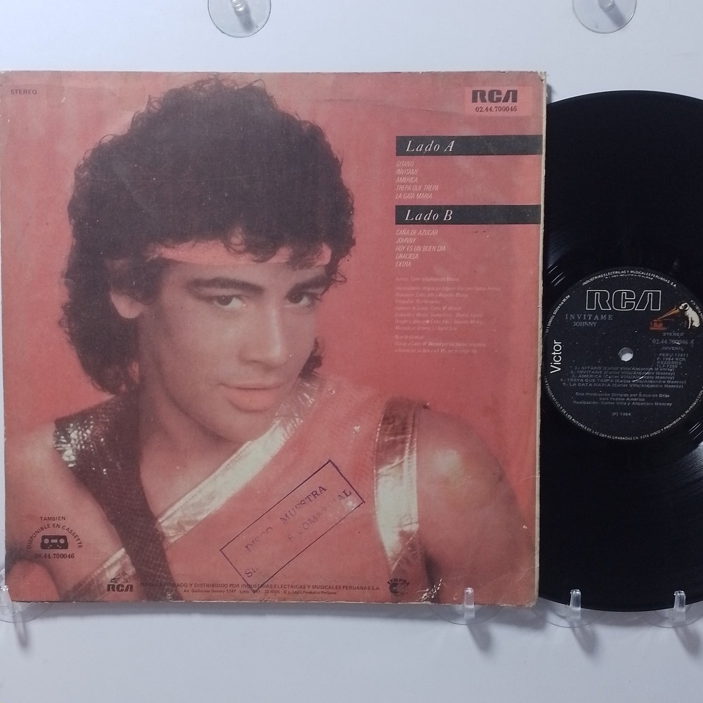 lp Johnny Lozada Invitame made peru 1984 promocional latin pop