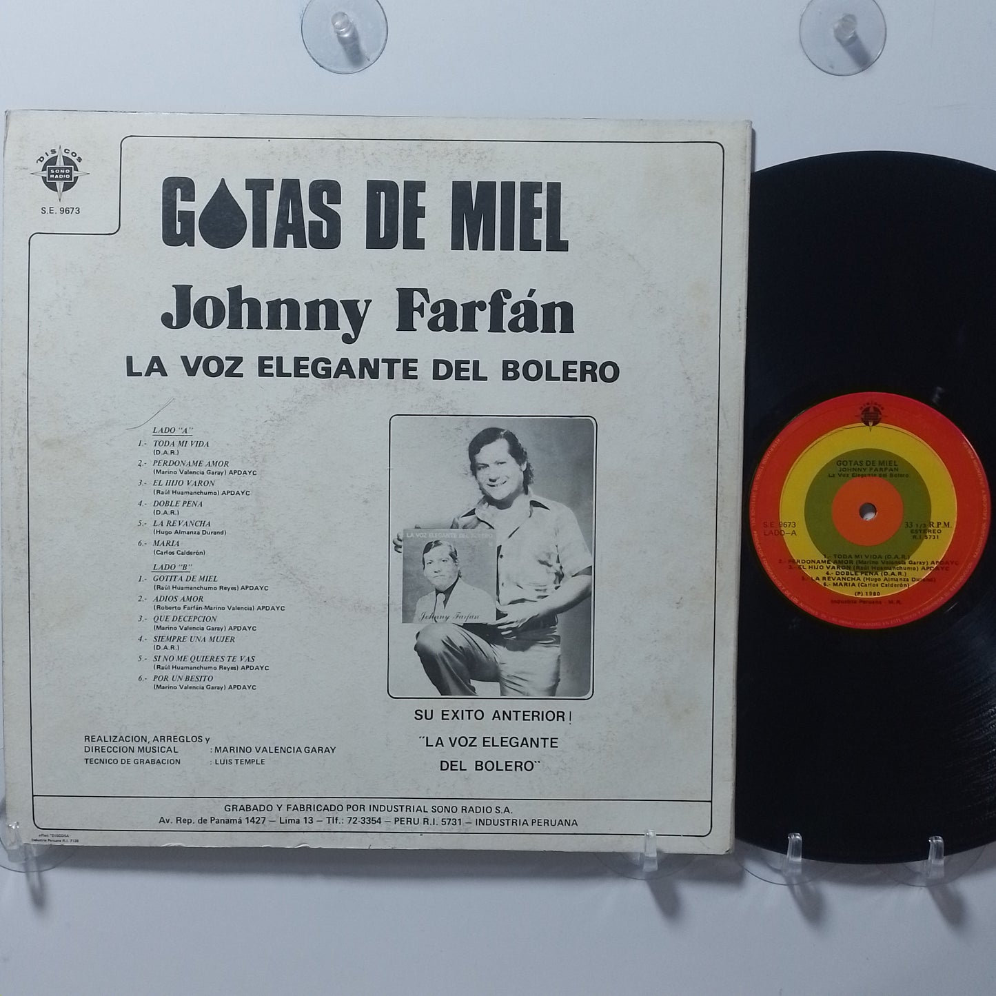 lp Johnny Farfan Gotas De Miel made peru 1980 latin bolero