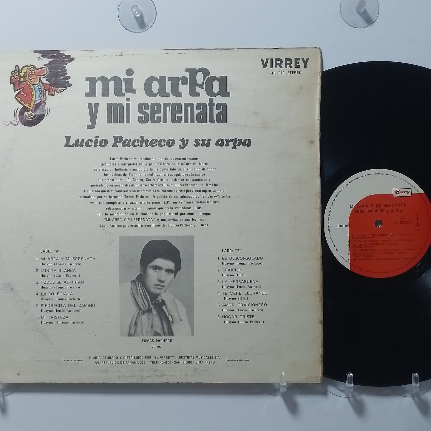 lp Lucio Pacheco Y Su Arpa Mi Arpa Y Mi Serenata made peru 1974 huayno folk