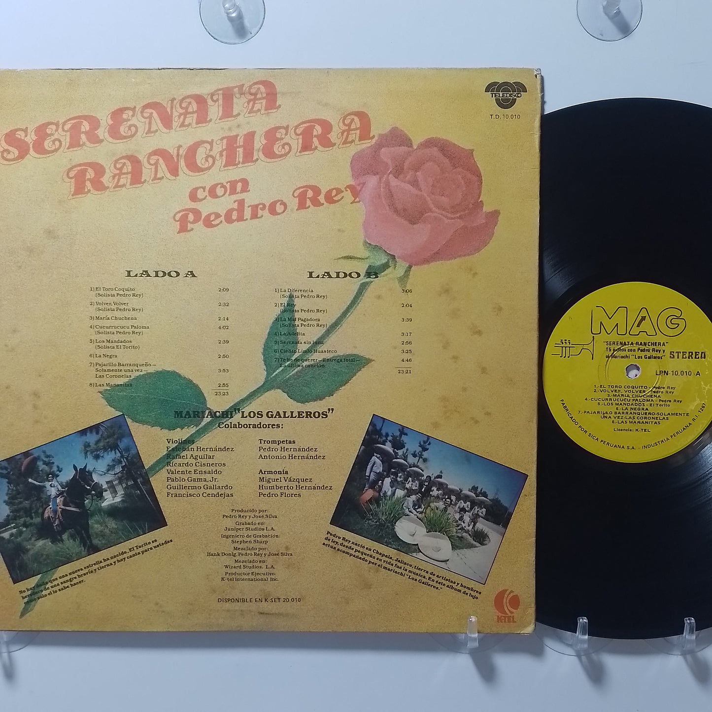lp Pedro Rey Y Mariachi Los Gallos Serenata Ranchera made peru 1980 ranchera folk