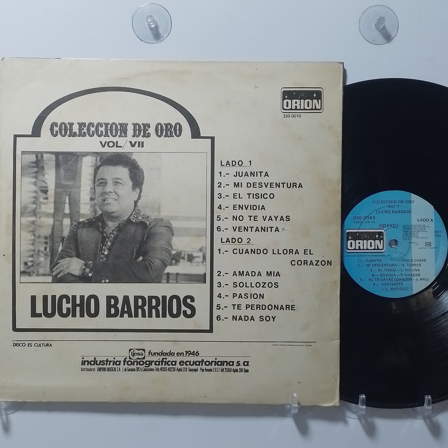 lp Lucho Barrios Coleccion De Oro Vol 7 made ecuador 1977 latin bolero