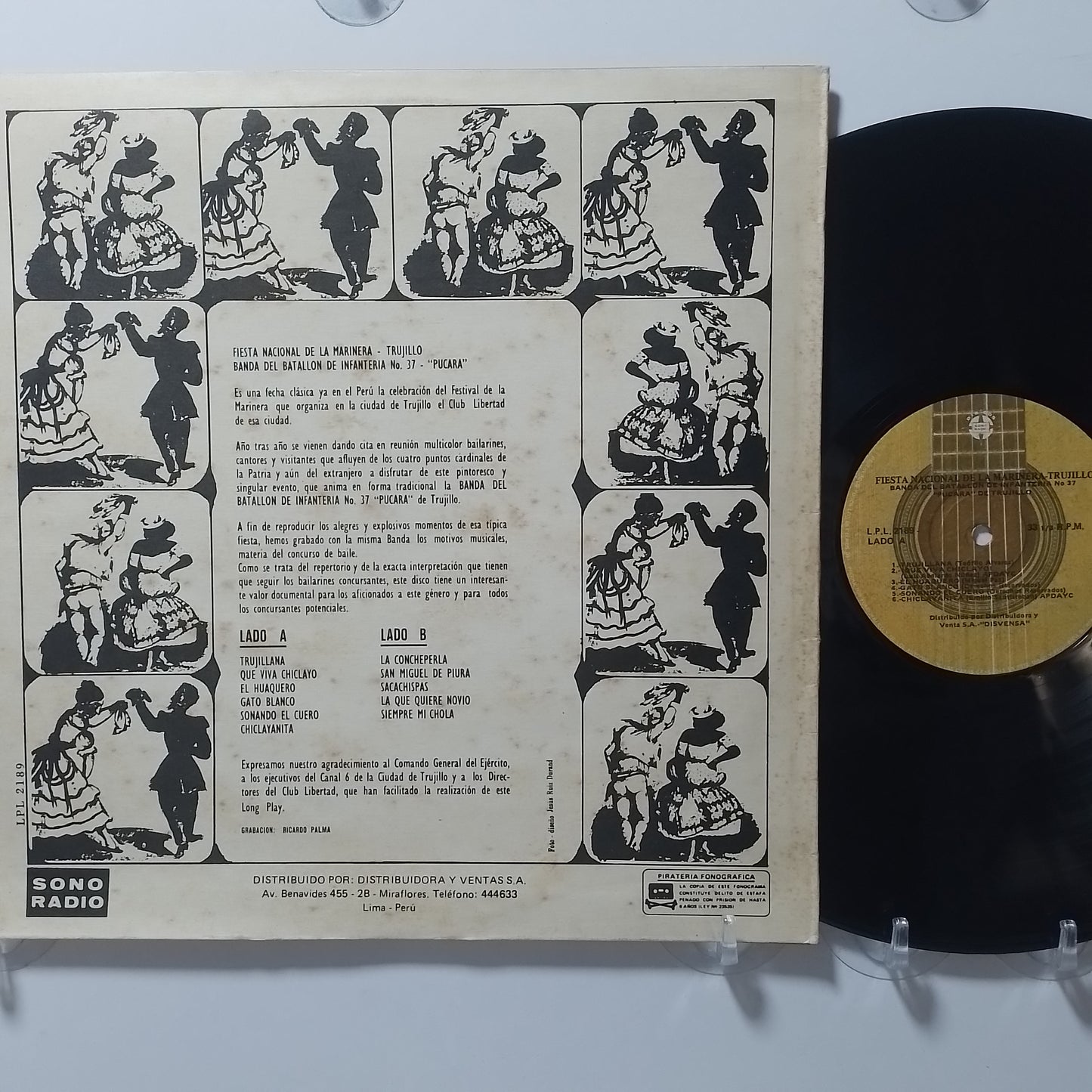 lp Fiesta Nacional De La Marinera Trujillo Banda Del Batallon De Infanteria Pucara De Trujillo made peru 1966 marinera folk