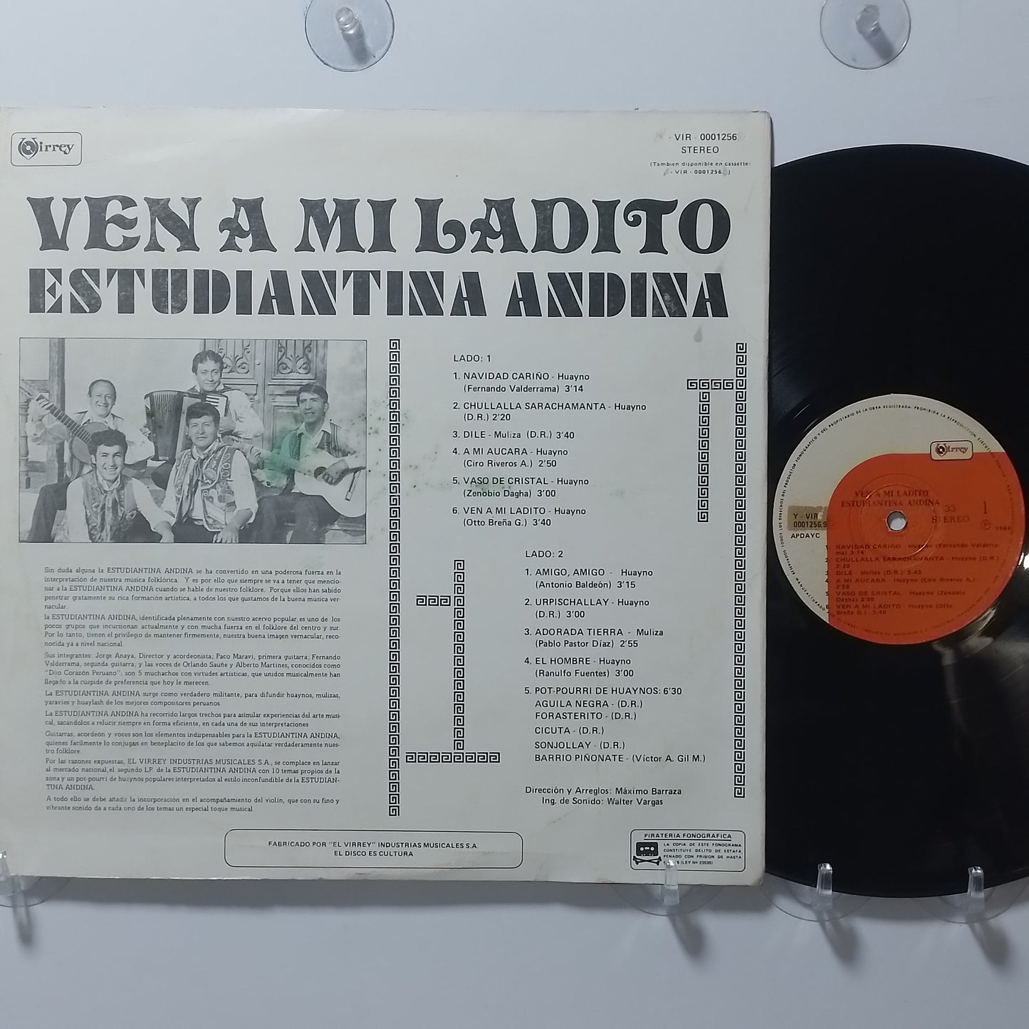 lp Estudiantina Andina Ven A Mi Ladito made peru 1984 huayno folk