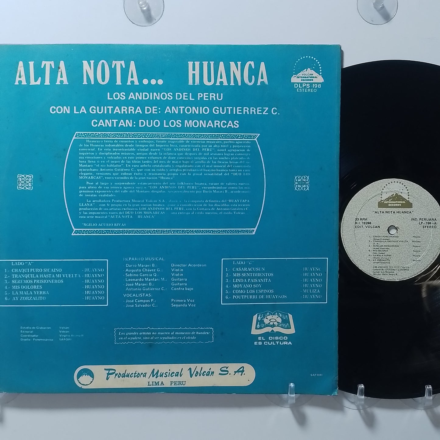 lp Los Andinos Del Peru Alta Nota Huanca made peru 1980 huayno folk