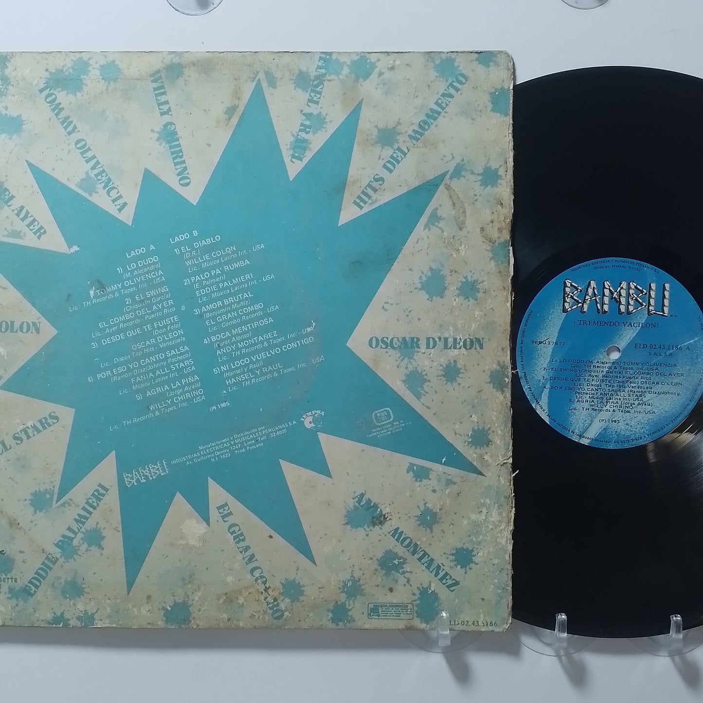 lp tremendo vacilon tommy olivencia willie colon andy montañez varios made peru 1985 salsa