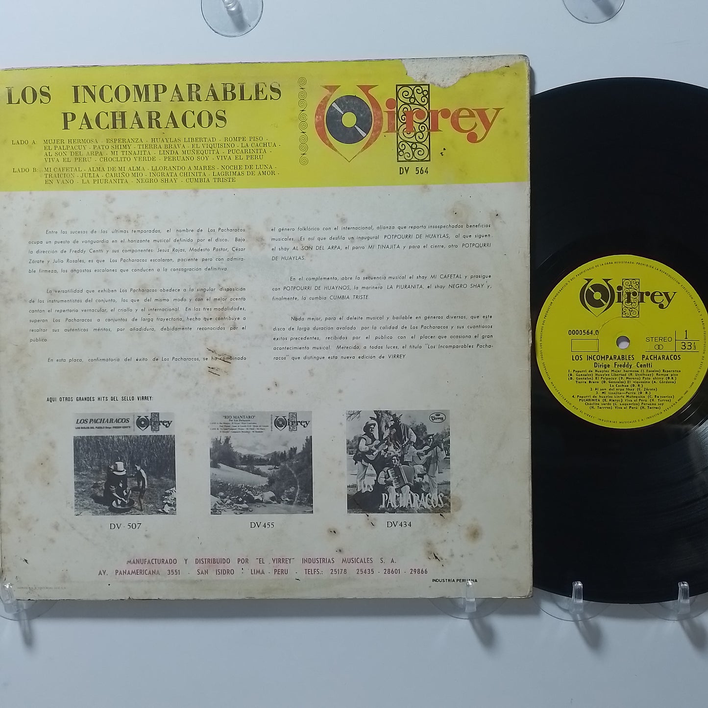 lp Los Pacharacos Los Incomparables Pacharacos made peru 1965 huayno folk