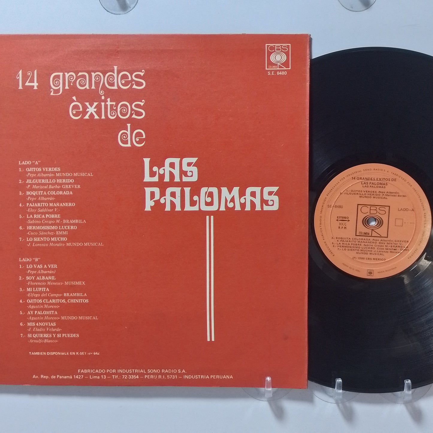 lp Las Palomas 14 Grandes Exitos De Las Palomas made peru 1980 ranchera folk