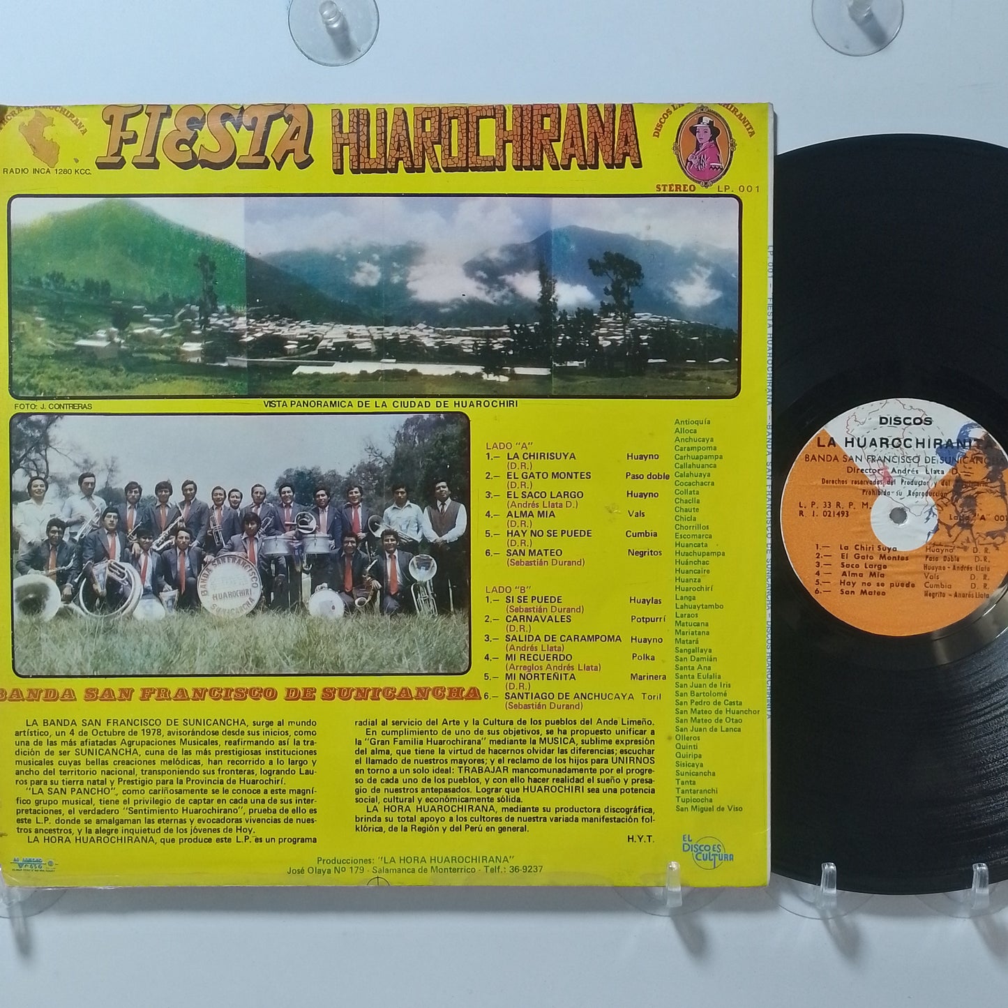 lp Banda San Francisco De Sunicancha fiesta huarochirana made peru 1975 huayno folk