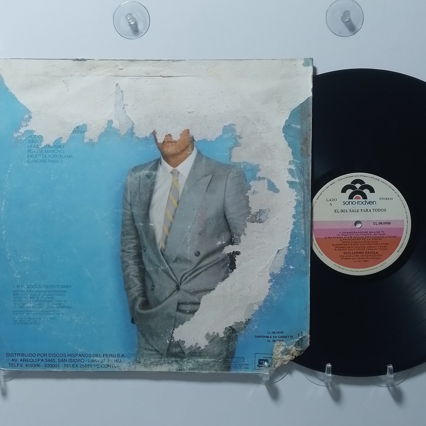 lp guillermo davila El sol sale para todos made Peru 1987 latin pop