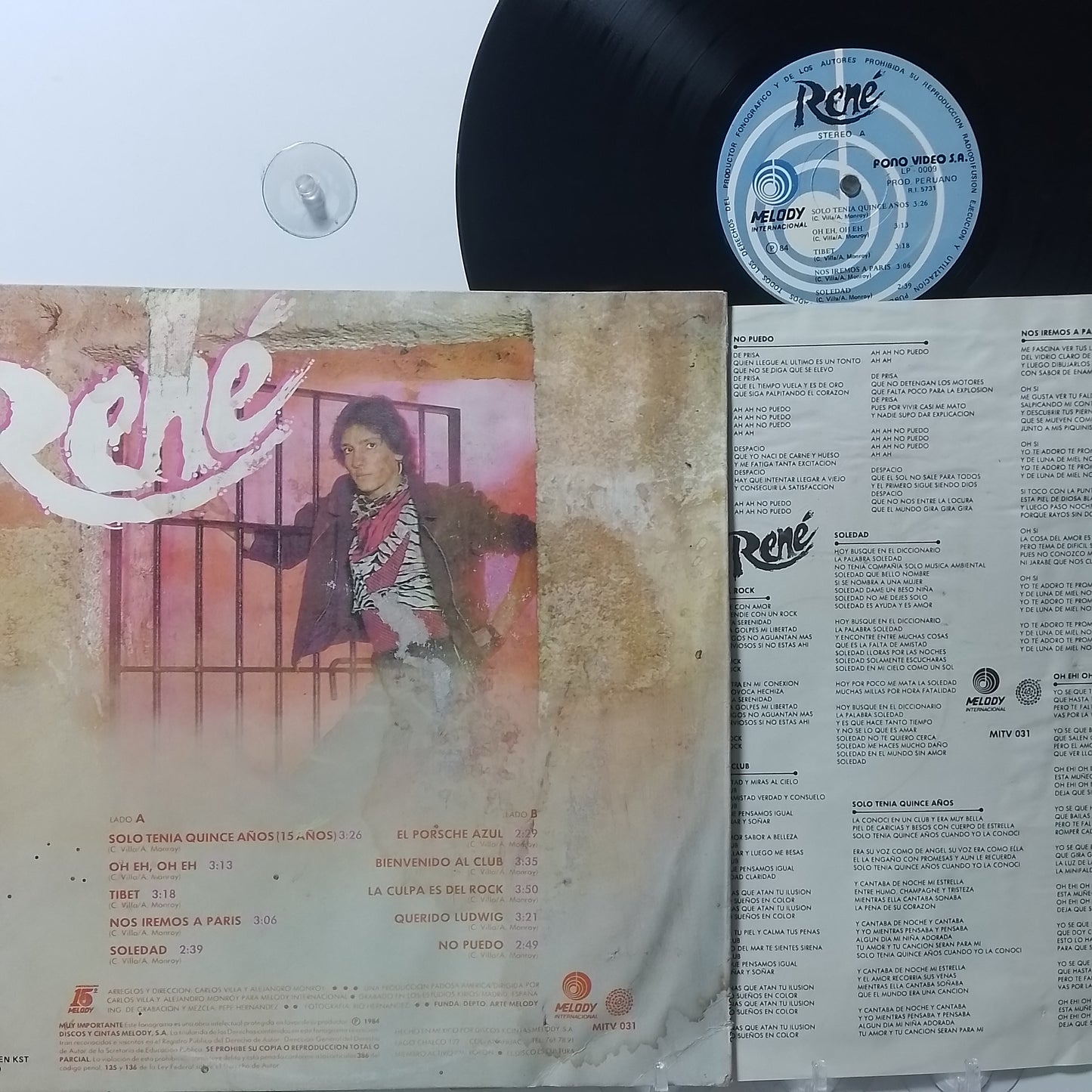 lp rene rene made peru 1984 con insert latin pop