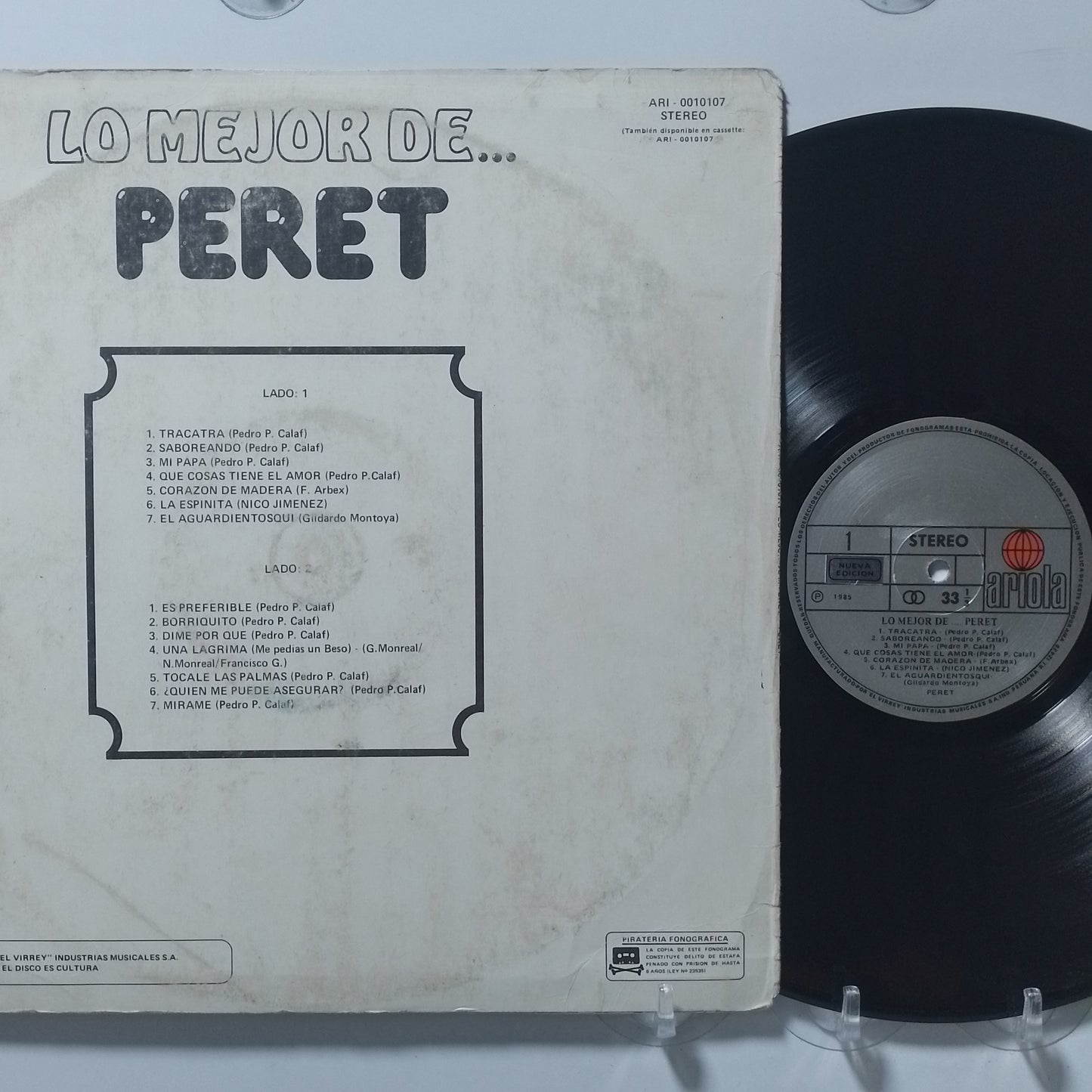 lp Peret Lo mejor de Peret made peru 1985 latin pop