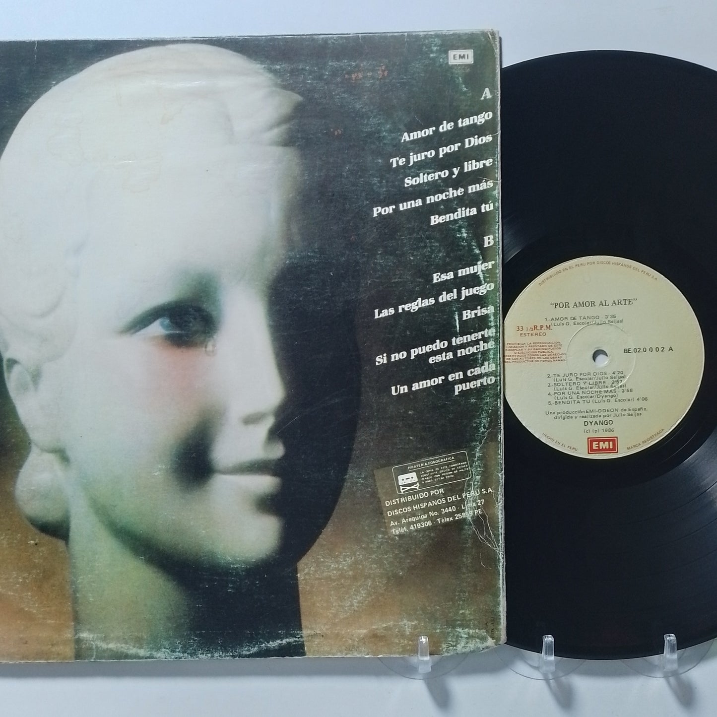 lp Dyango por amor al arte made peru 1986 latin pop