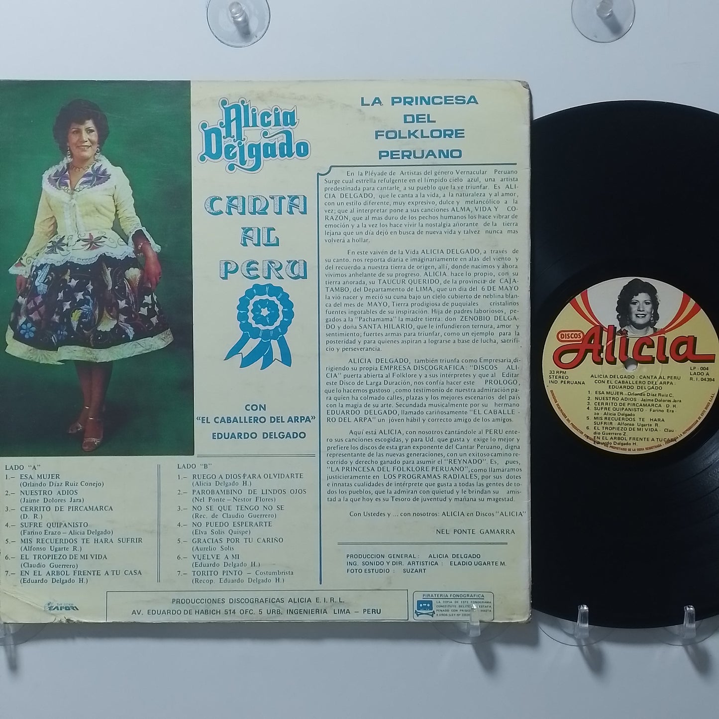 lp Alicia Delgado Canta al Peru 14 exitos made peru 1980 huayno folk