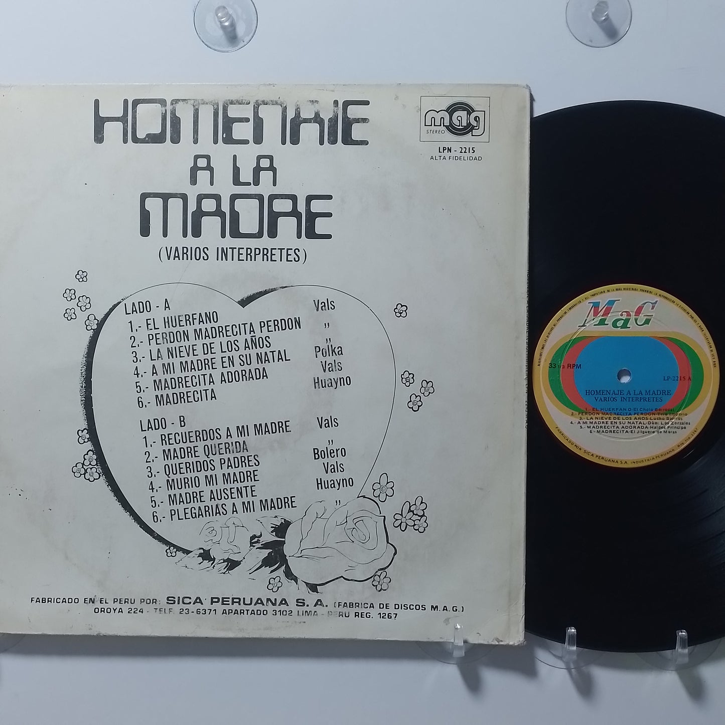 lp Homenaje a la madre El Cholo Berrocal Lucho Barrios La Sonora De Lucho Macedo varios made peru 1982 criollo vals folk