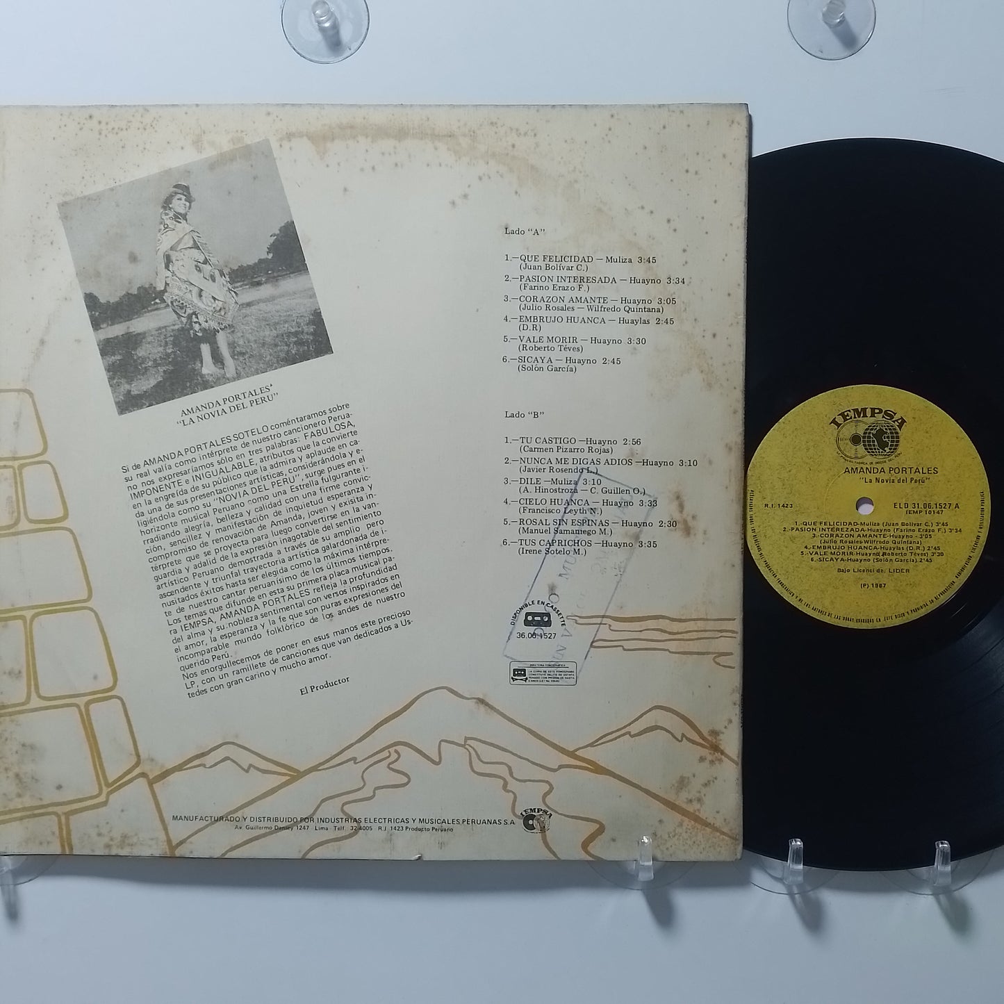 lp Amanda Portales La novia del Peru made peru 1988 huayno folk
