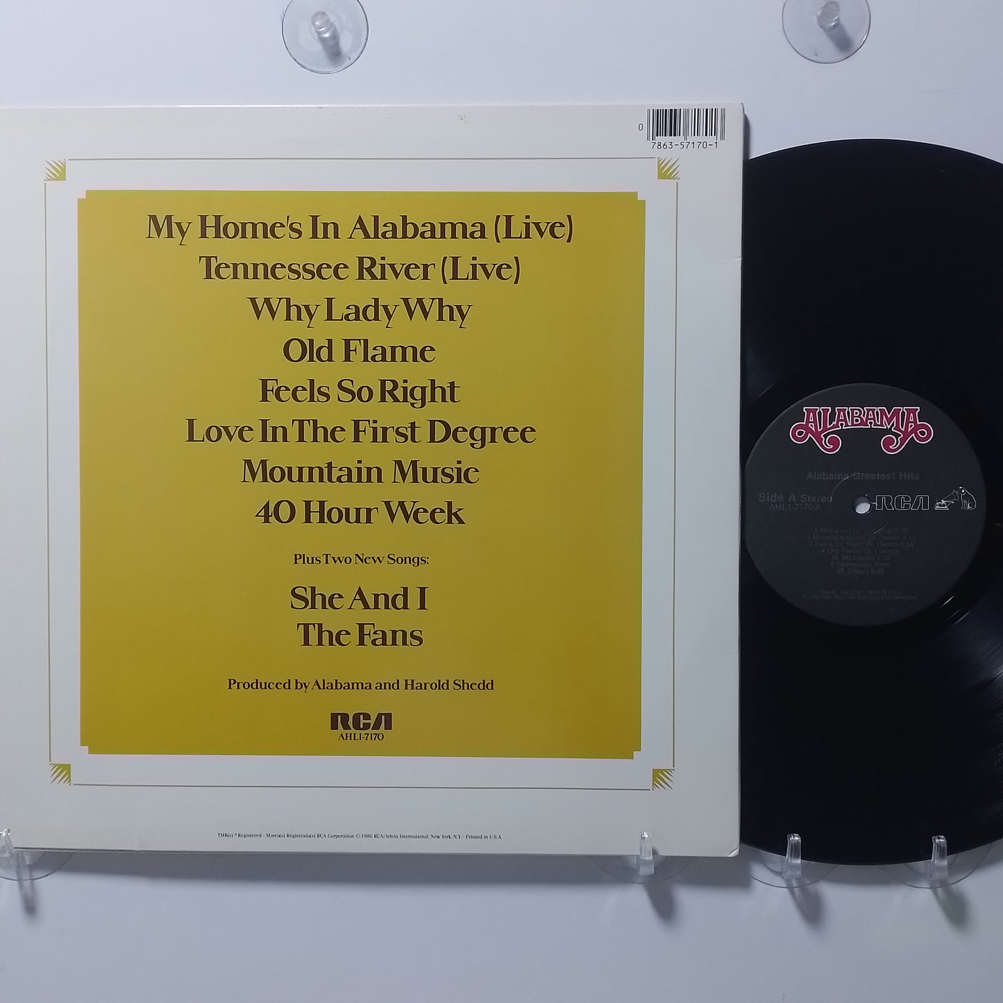 lp Alabama Alabama Greatest Hits made usa 1986 con insert country