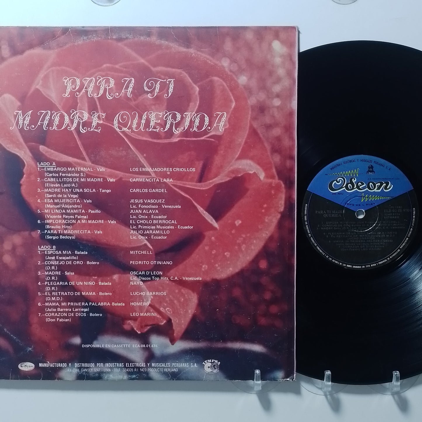 lp para ti madre querida cholo berrocal lucho barrios carmencita lara varios made peru 1980 bolero latin
