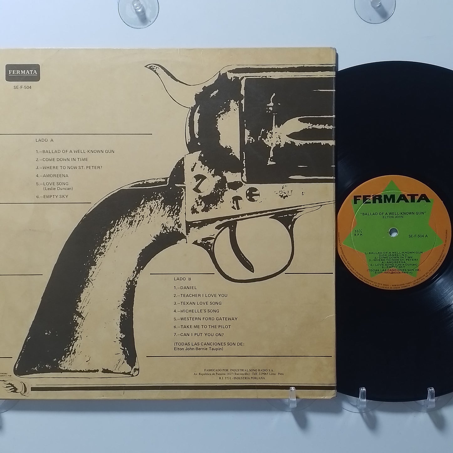 lp elton john ballad of a well know gun made peru 1973 pop rock