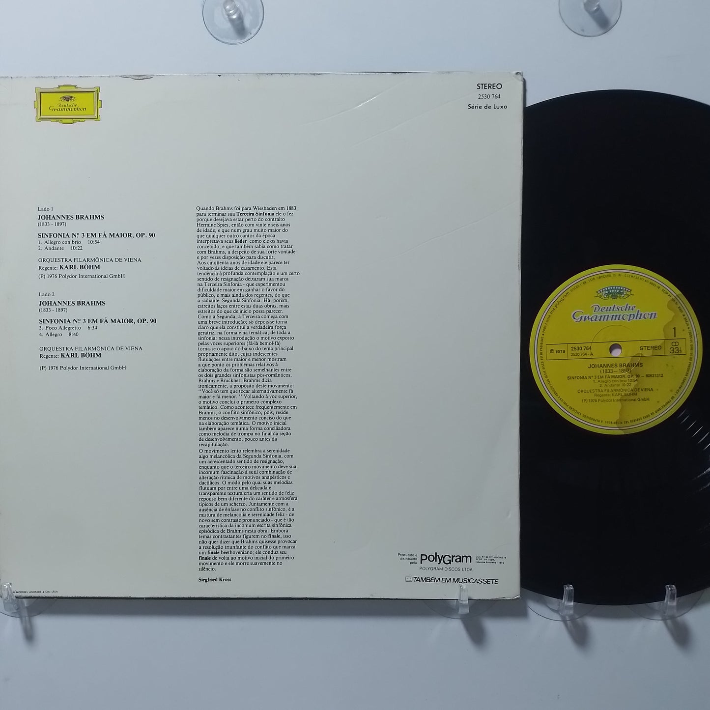 lp Karl Böhm Johannes Brahms Symphonie Nr 1 Wiener Philharmoniker made alemania 1976 clasico
