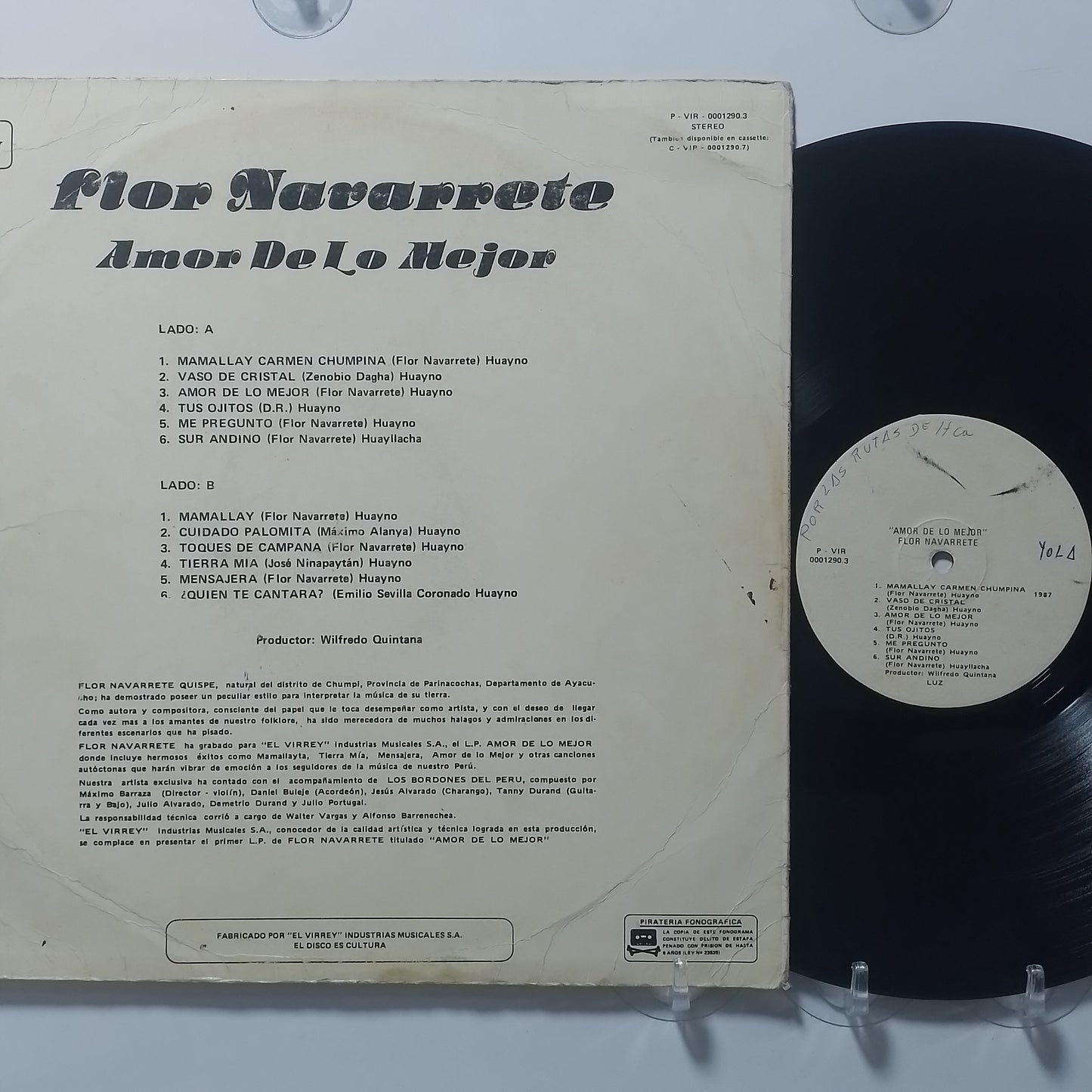 lp flor navarrete amor de lo mejor made peru 1987 huayno folk