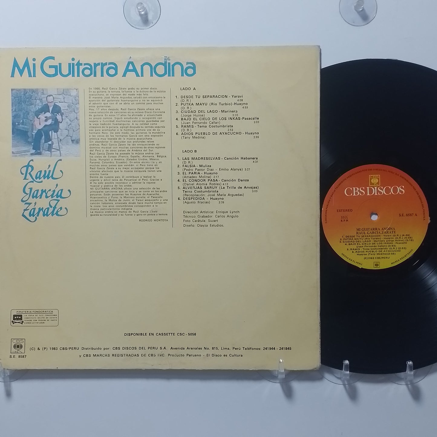 lp raul garcia zarate mi guitarra andina made peru 1983 huayno folk