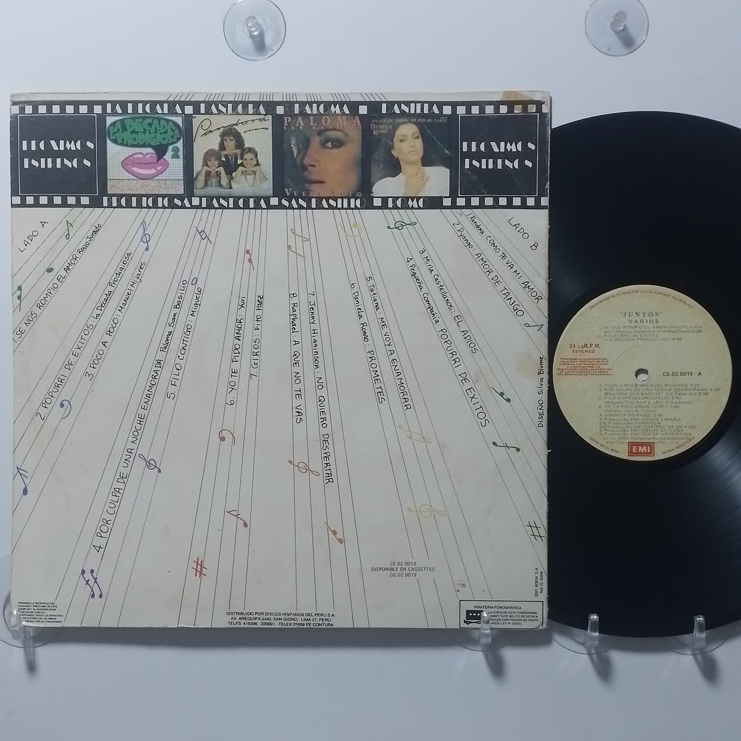 lp juntos fito paez pandora daniela romo varios made peru 1986 latin pop