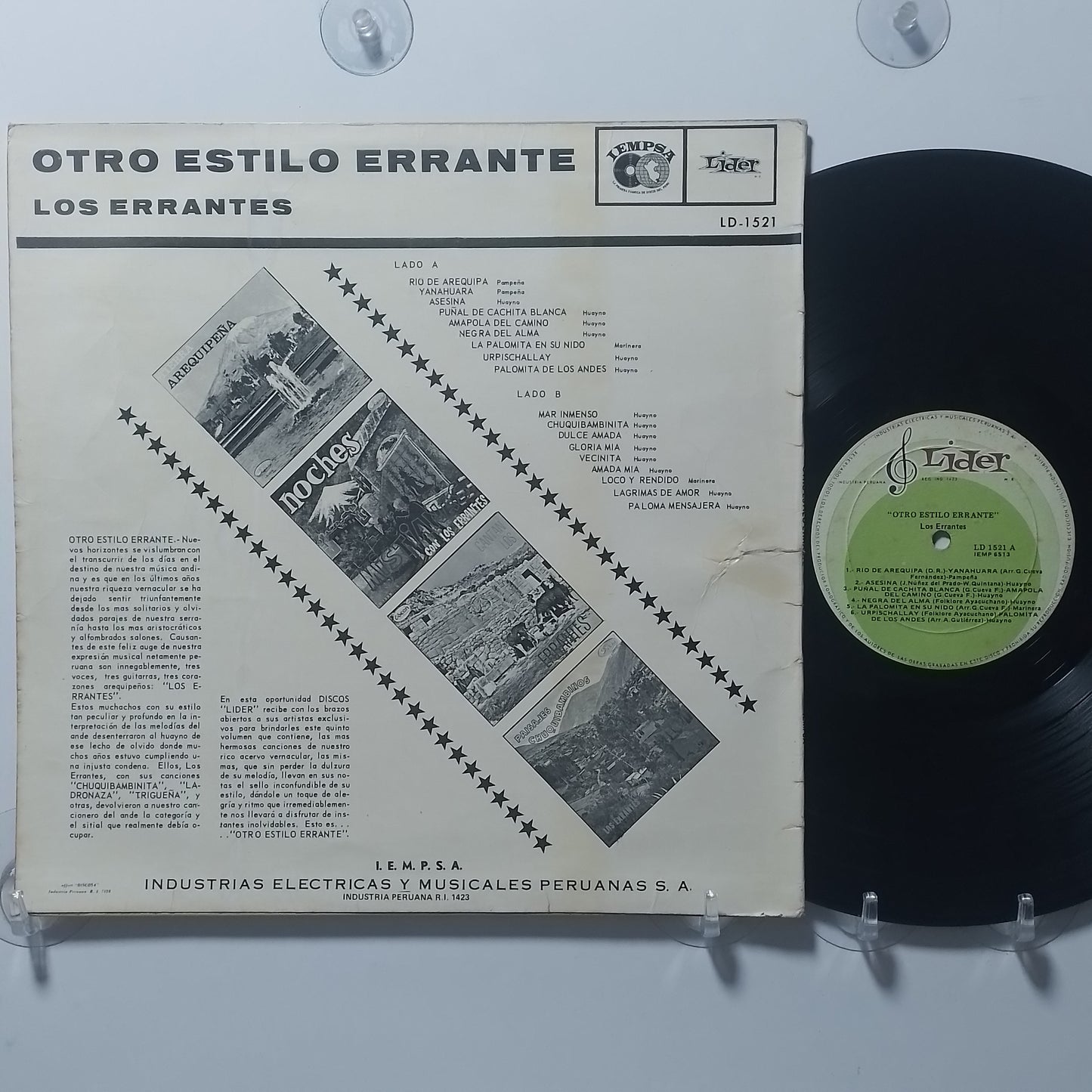 lp los errantes otro estilo errante made peru 1965 huayno folk