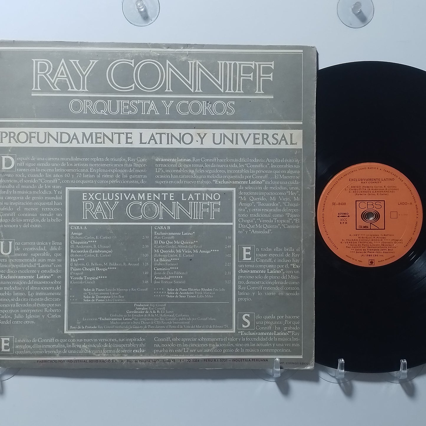 lp ray conniff exclusivamente latino made peru 1980 instrumental