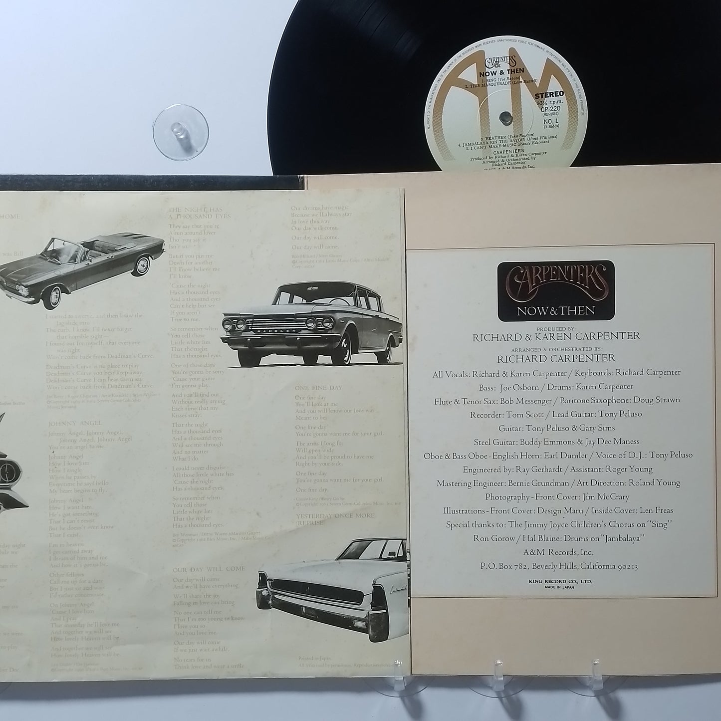 lp Carpenters Now & Then made japon 1973 gatefold con insert pop rock