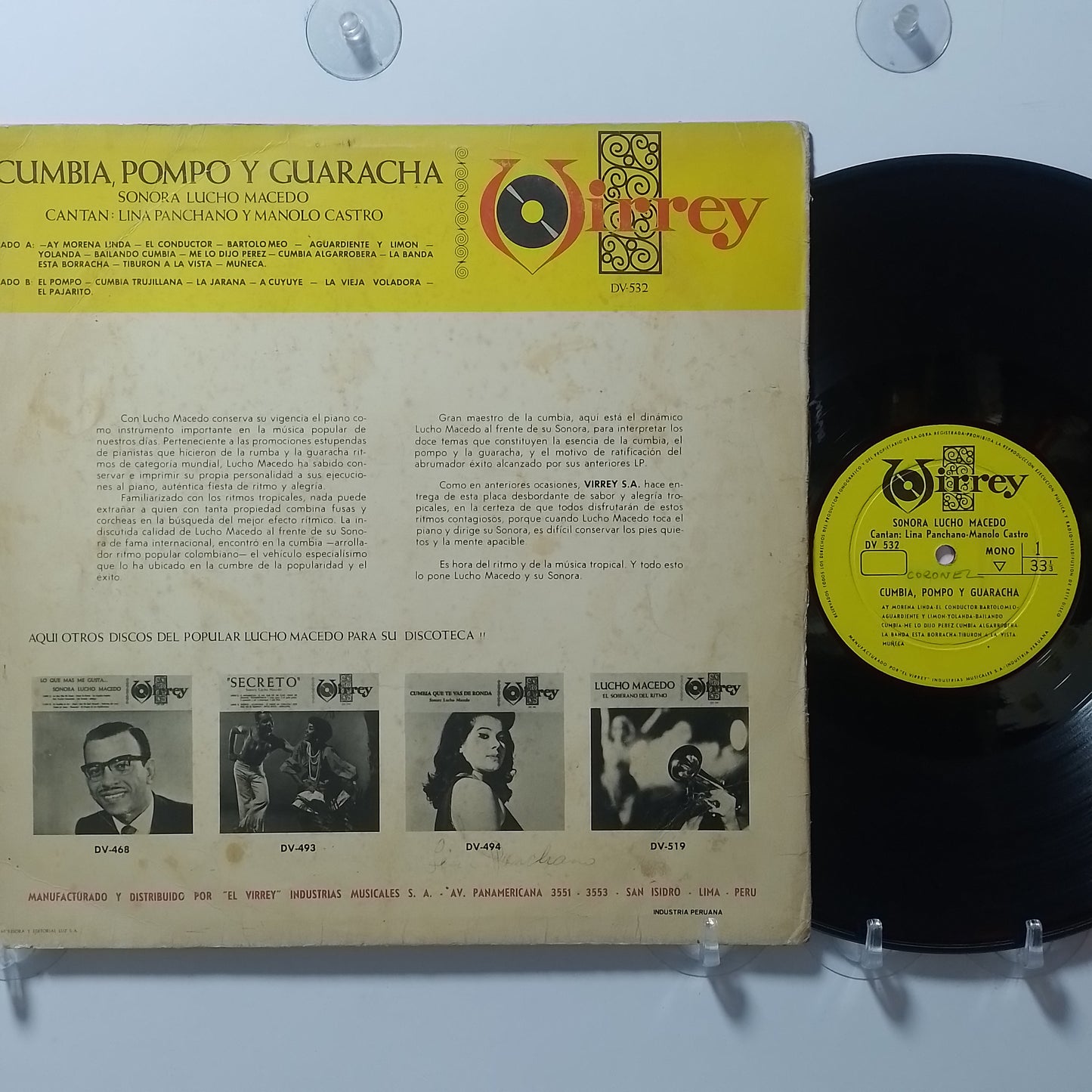 lp sonora lucho macedo cumbia pompo y guaracha made peru 1965 boogaloo cumbia