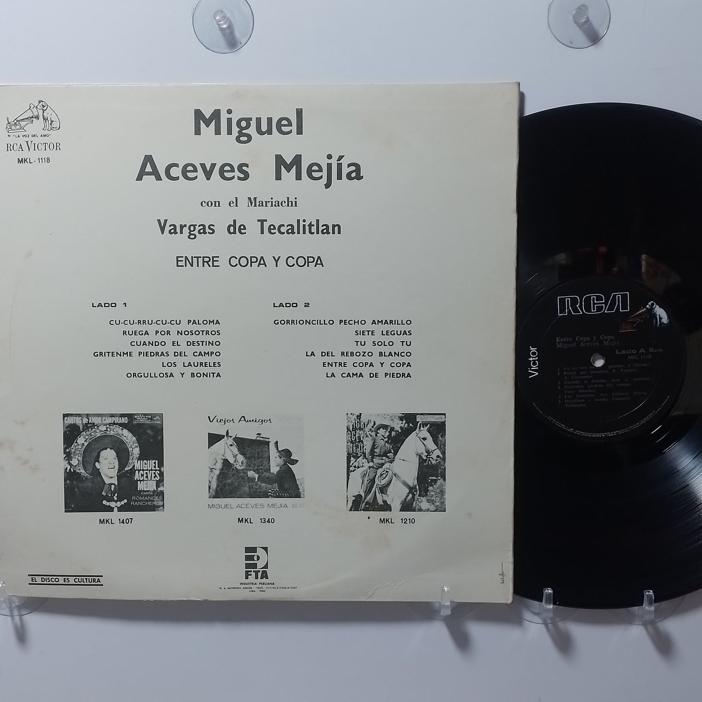 lp Miguel Aceves Mejía Entre Copa Y Copa made peru 1958 ranchera folk
