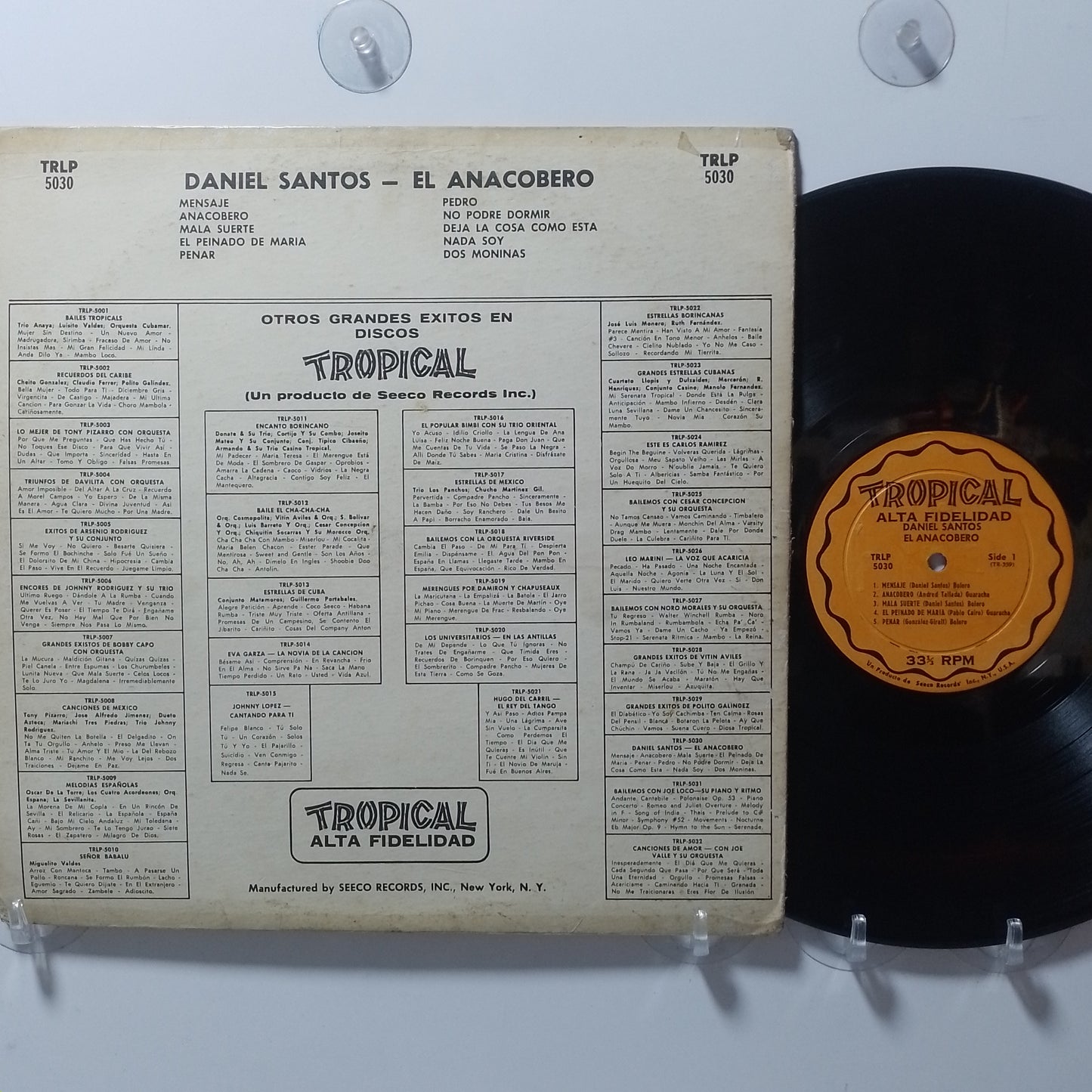 lp daniel santos el anacobero made peru 1958 latin bolero