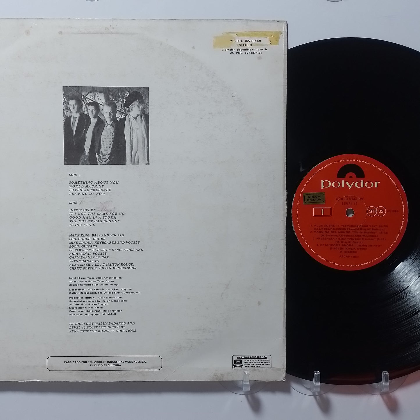 lp Level 42 World Machine made peru 1986 pop rock