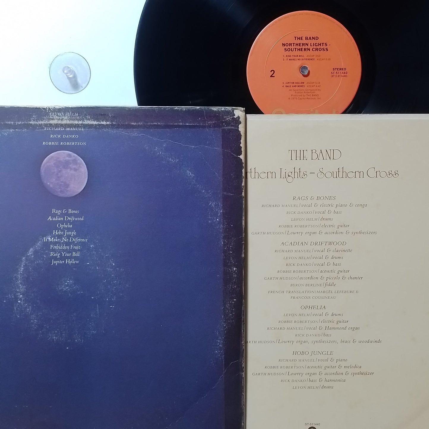 lp The Band Northern Lights-Southern Cross made usa 1975 con insert blues rock