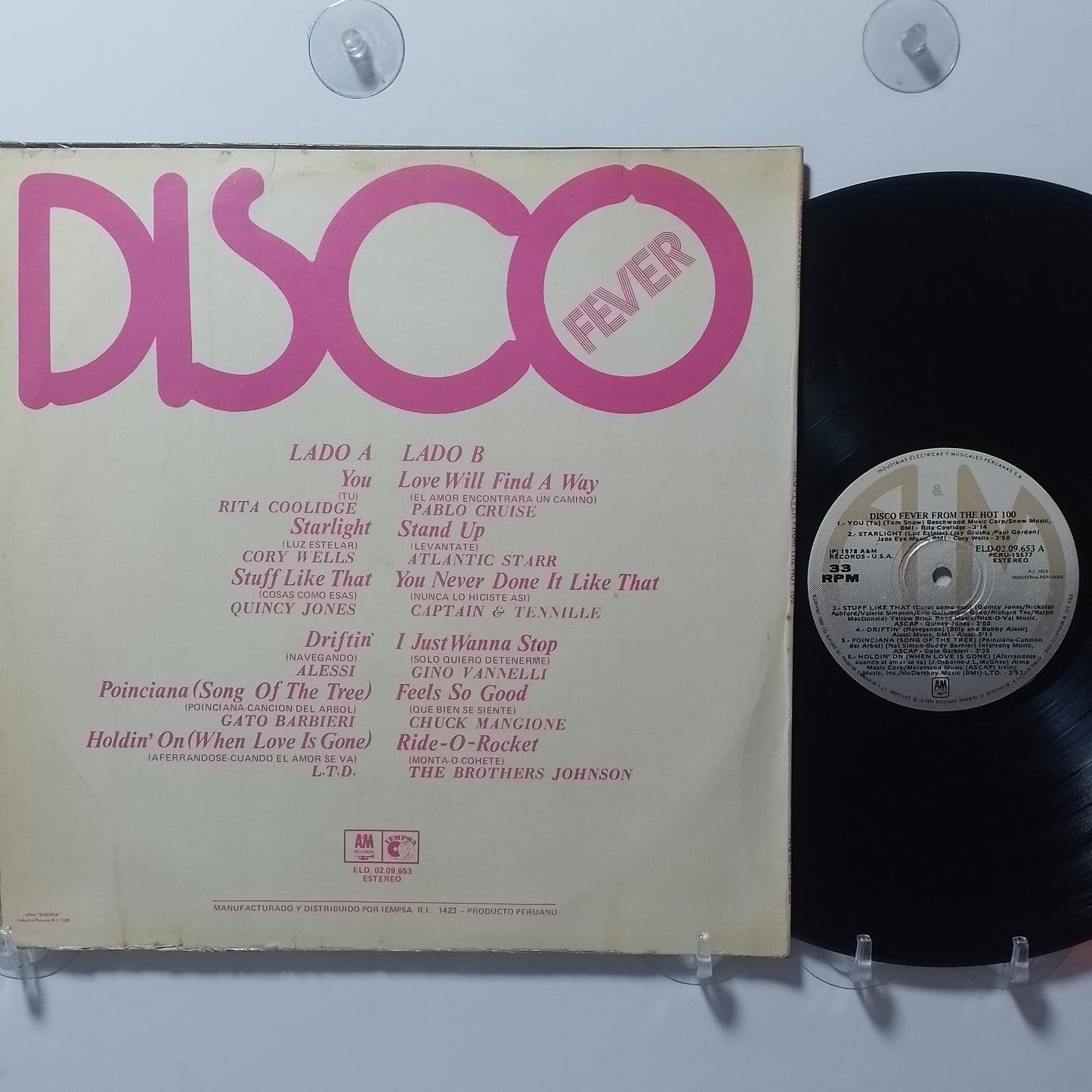 lp Disco Fever From The Hot 100 Rita Coolidge Quincy Jones Pablo Cruise varios made peru 1978 pop funk oul