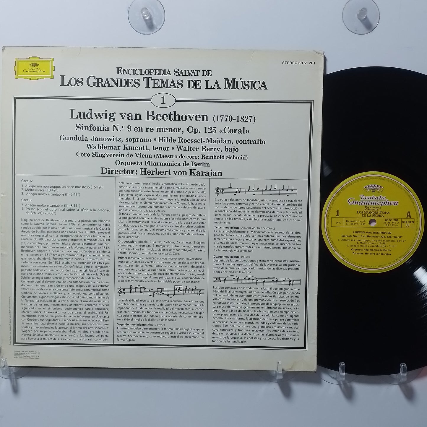 lp Herbert von Karajan Ludwig van Beethoven Sinfonia 9 En Re Menor filarmonica de berlin made españa 1983 clasico