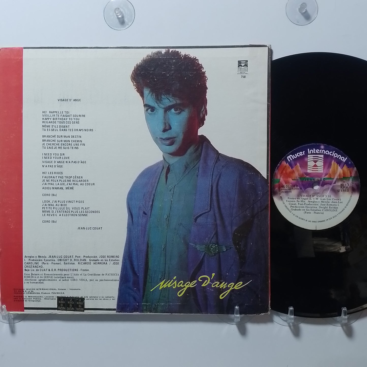 maxi single 12" Jean Luc Visage D' Ange made venezuela 1986 Electronic Pop