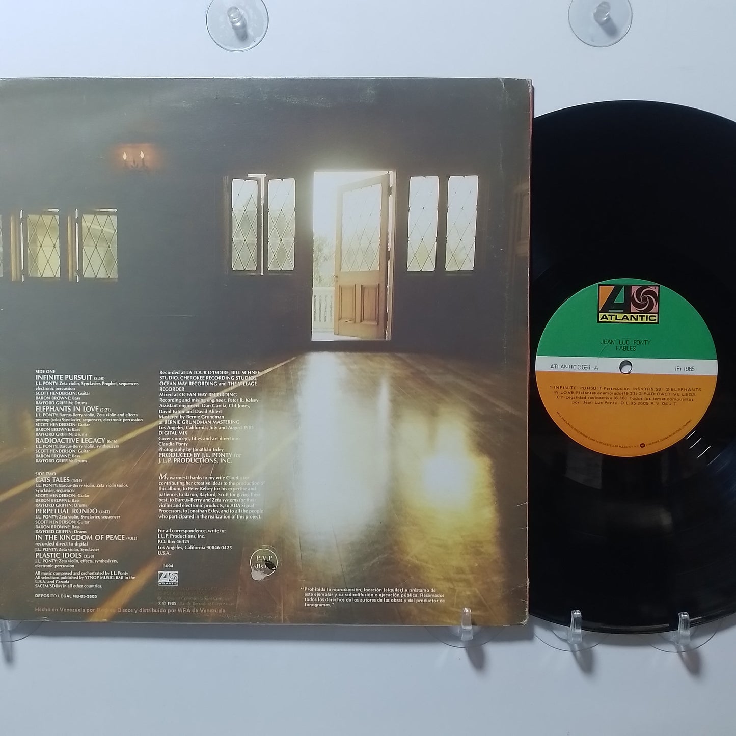 lp Jean Luc Ponty Fables made venezuela 1985 jazz fusion