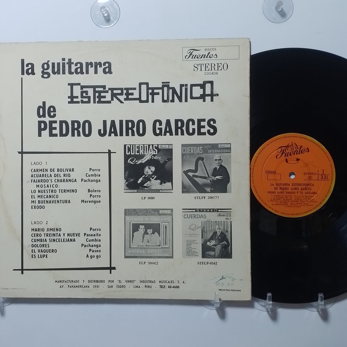 lp Pedro Jairo Garces La Guitarra EstereofOnica De Pedro Jairo Garces made peru 1967 latin cumbia