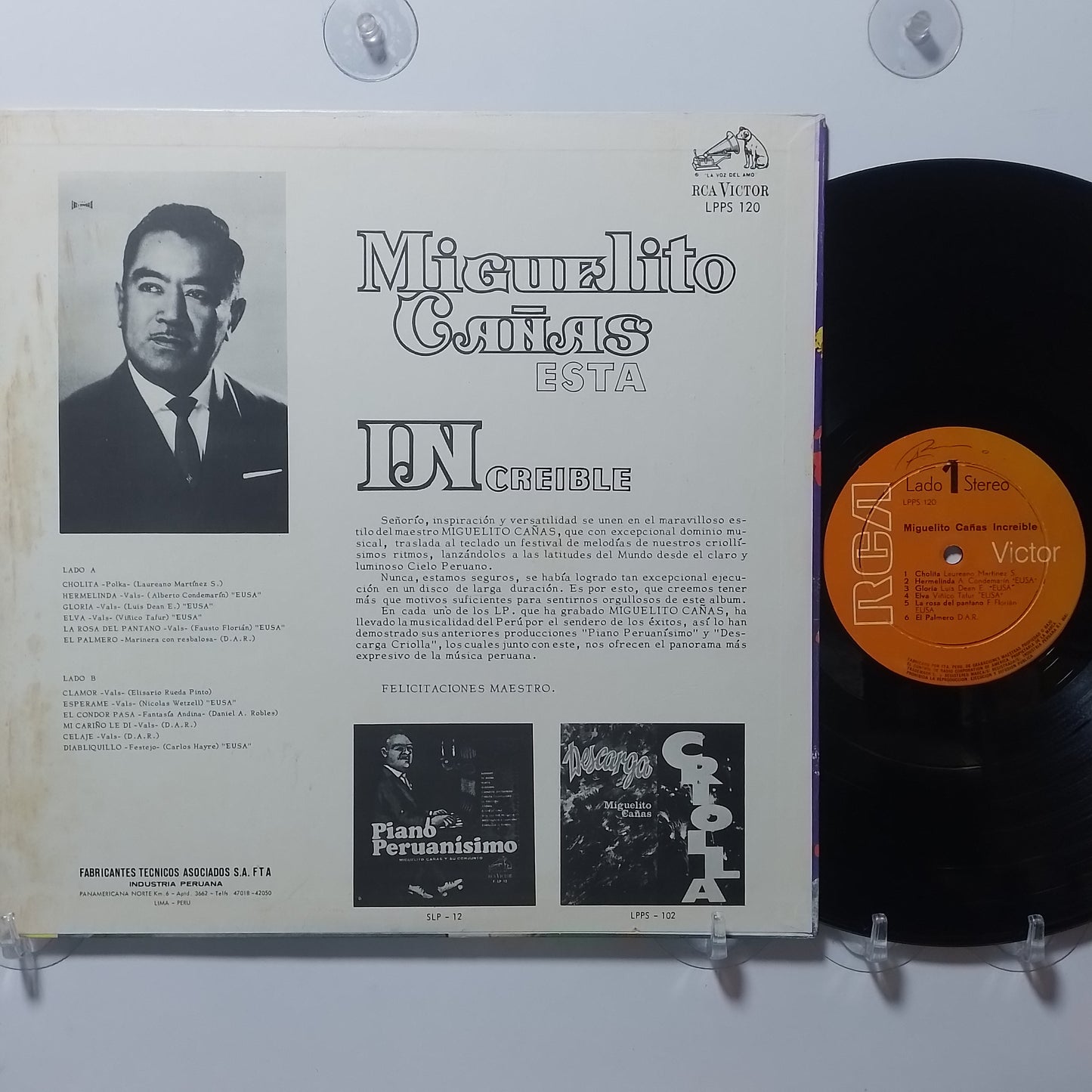 lp Miguelito Cañas Y Orquesta Esta Increible made peru 1968 criollo folk