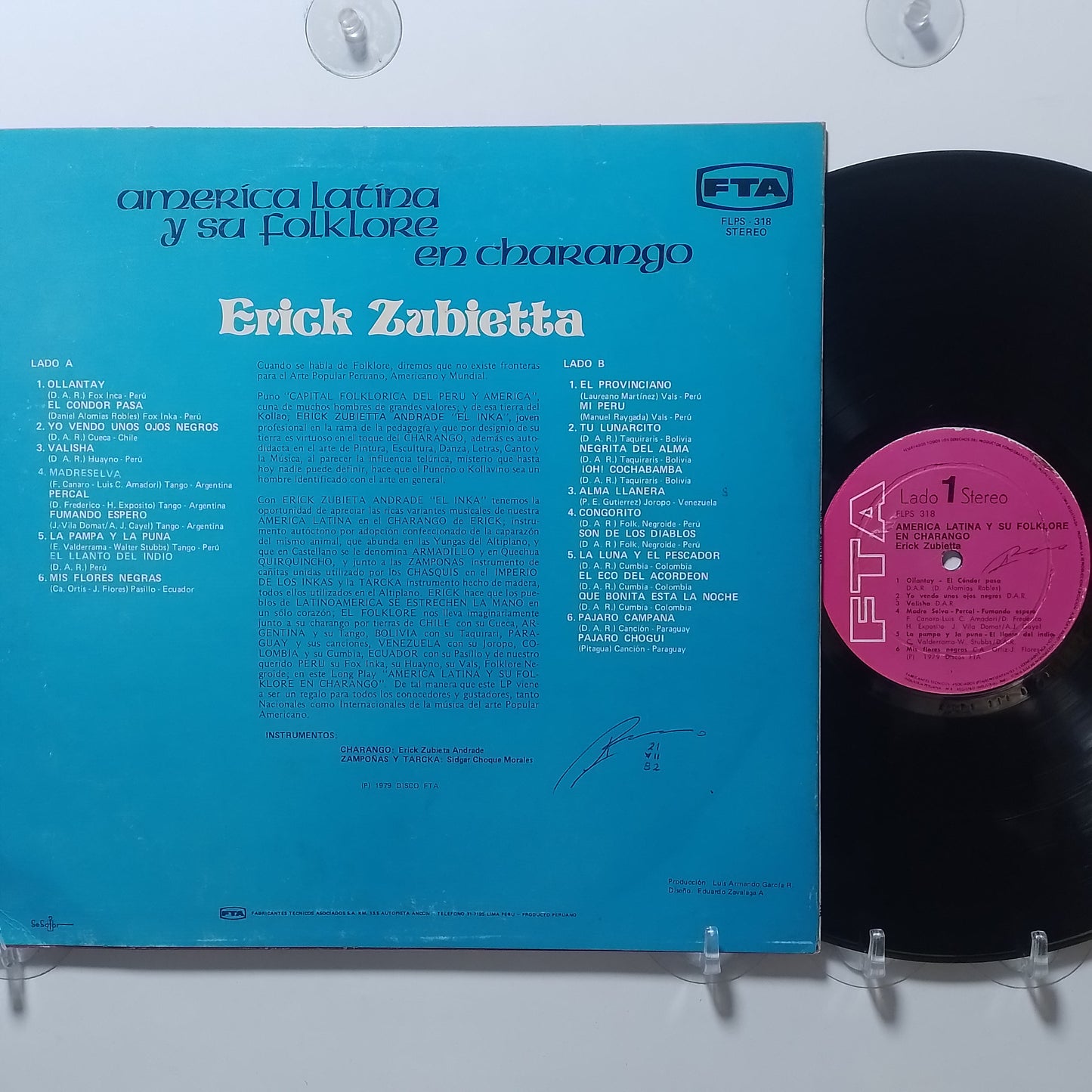 lp Erick Zubietta America Latina Y Su Folklore En Charango made peru 1979 andean folk