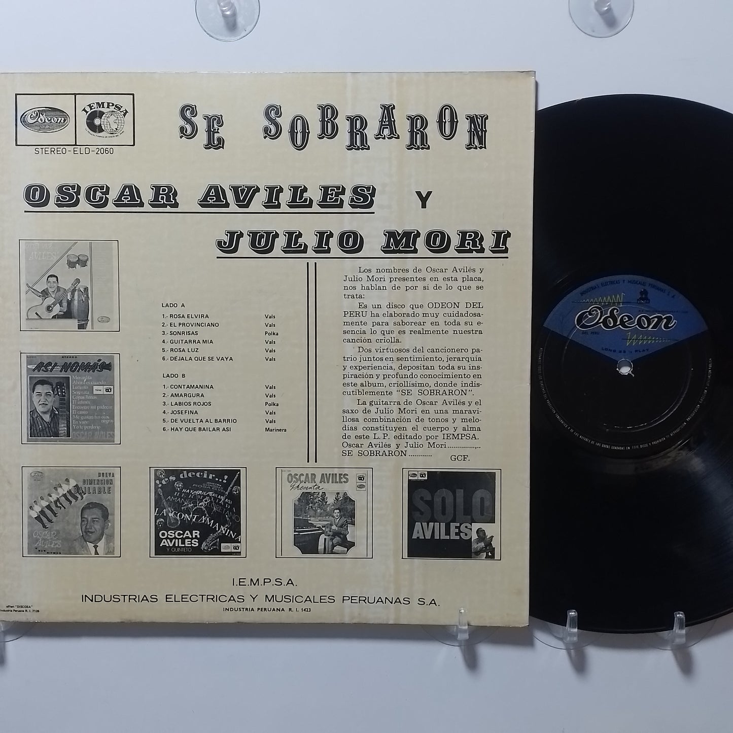 lp Oscar Aviles Y Julio Mori Se Sobraron made peru 1971 folk criollo