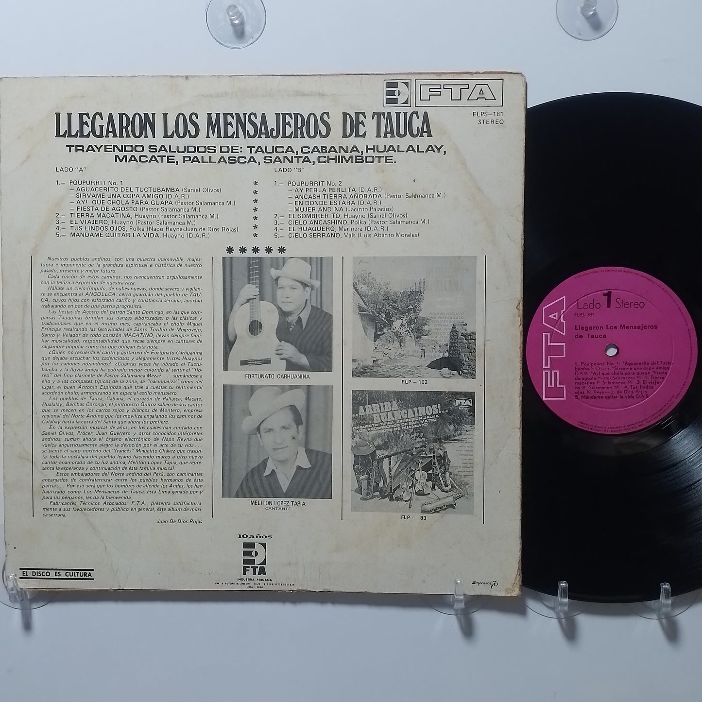 lp Los Mensajeros de Tauca Llegaron Los Mensajeros de Tauca made peru 1966 huayno folk