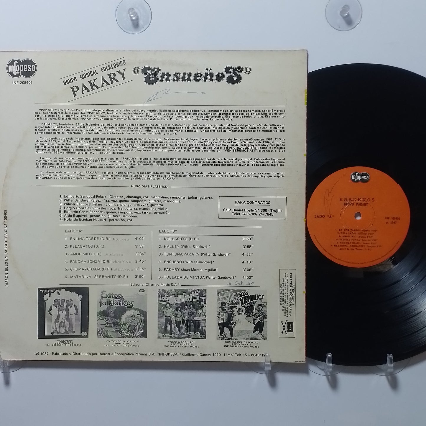 lp Grupo Pakary Ensueños made peru 1987 andean huayno folk