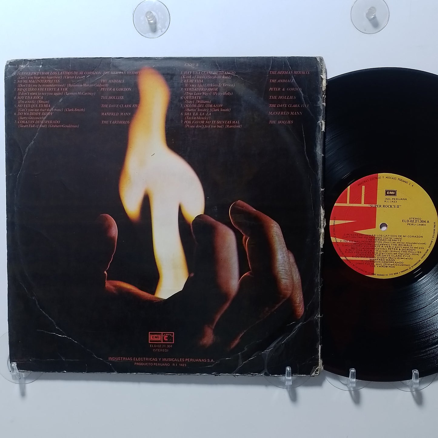 lp Super Rock's 2 the animals the hollies The Herman Hermits varios made peru 1970 rock