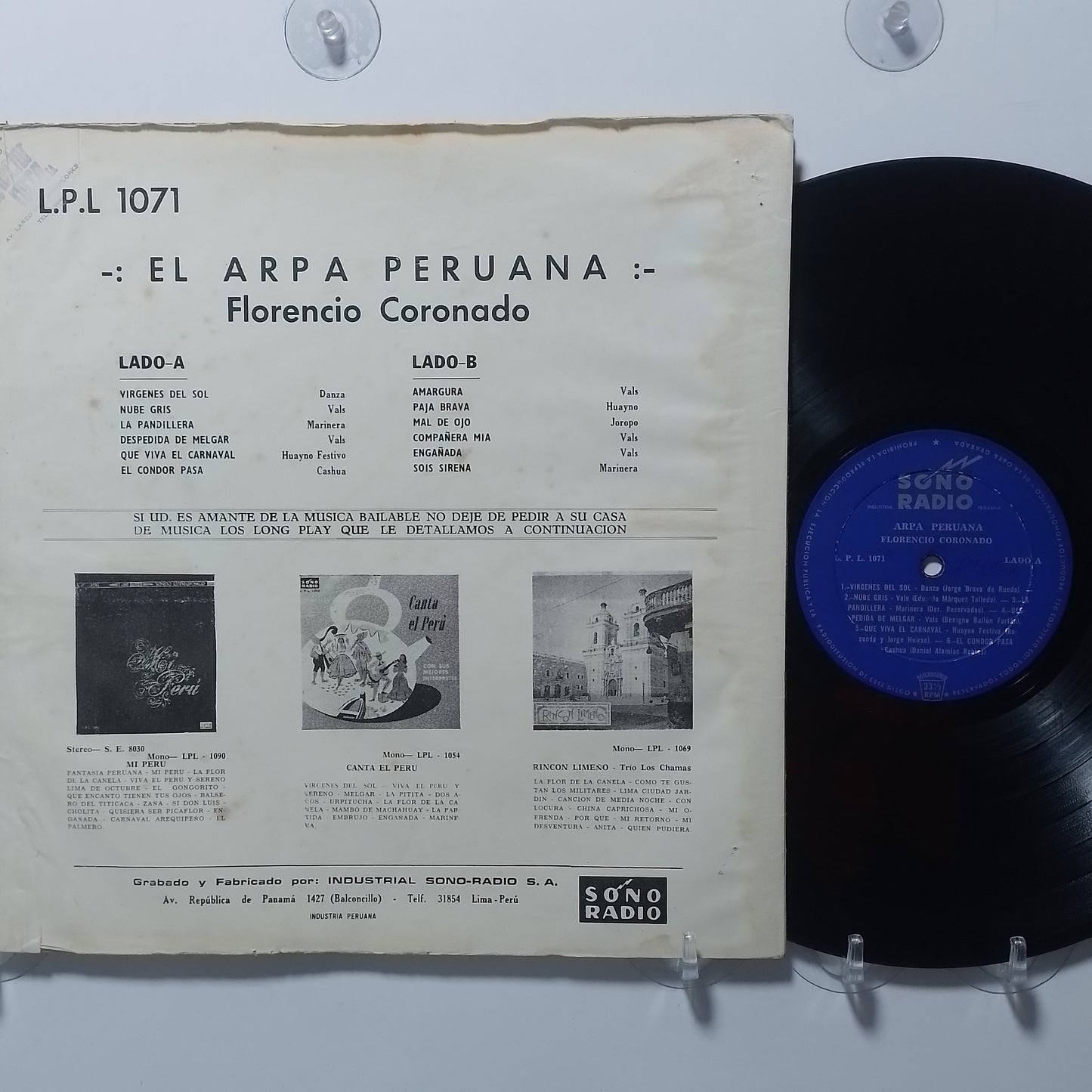 lp Arpa Peruana Florencio Coronado made peru 1962 andean folk