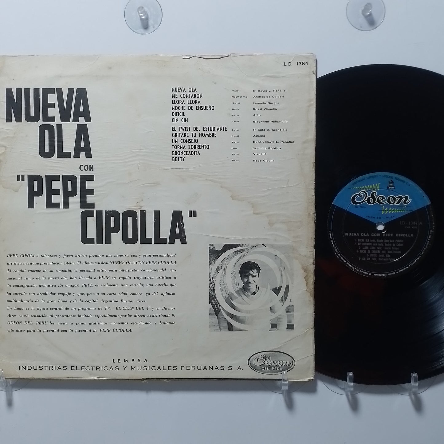lp Pepe Cipolla Nueva Ola Con Pepe Cipolla made peru 1964 rock latin