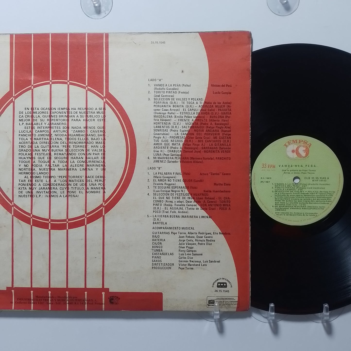 lp Pepe Torres Vamos A la Peña Con Pepe Torres y Sus Amigos made peru 1987 criollo folk