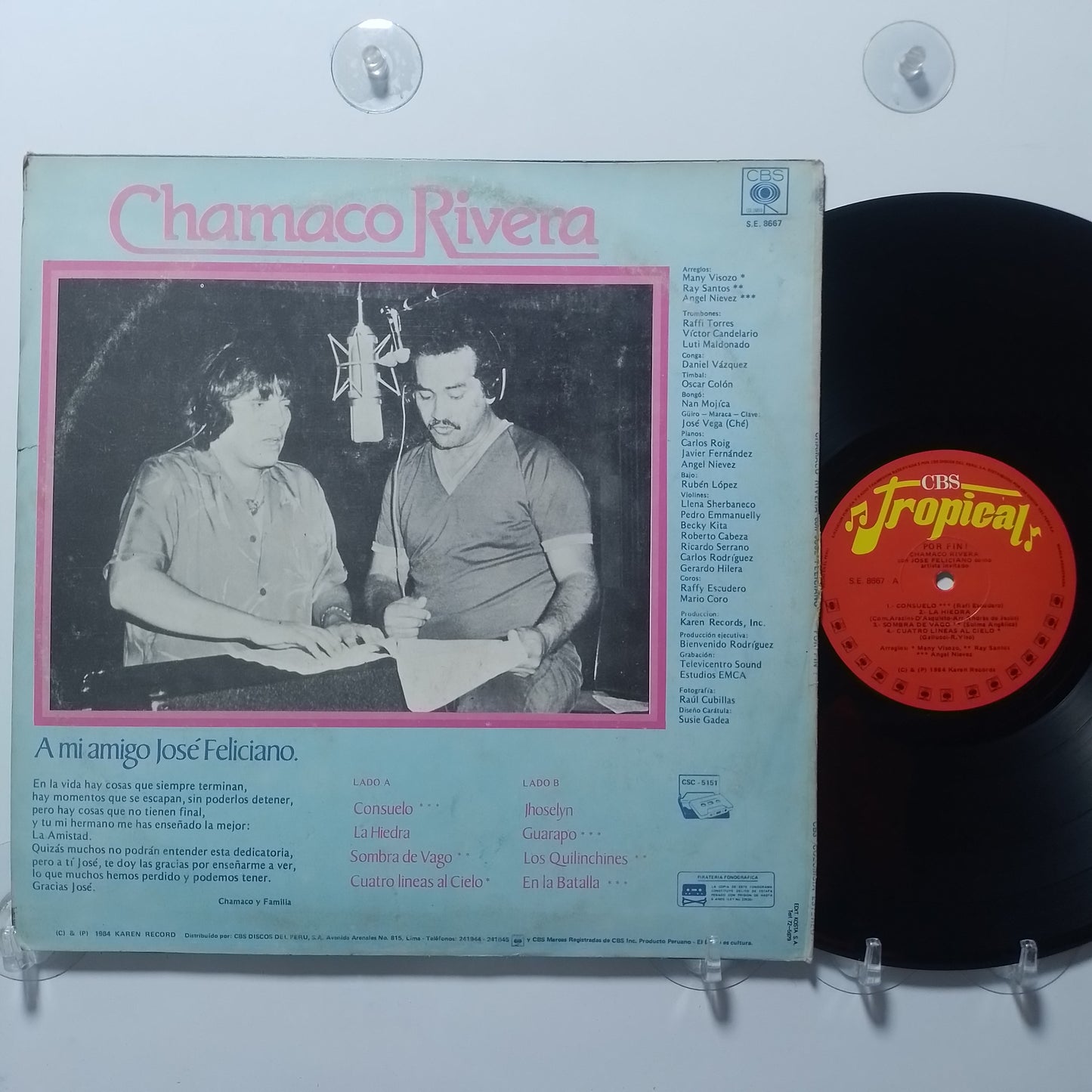 lp Chamaco Rivera Con Jose Feliciano Por Fin made peru 1984 merengue salsa